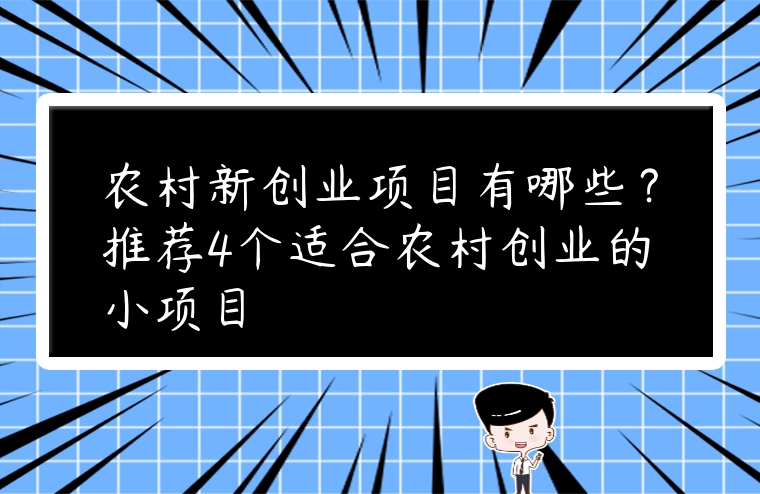 農村新創(chuàng)業(yè)項目有哪些？推薦4個適合農村創(chuàng)業(yè)的小項目